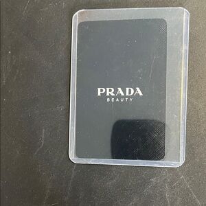 Prada Black and White collectible card, three of diamonds in a protective case